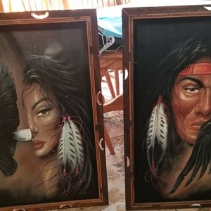 Oil paintings on velvet